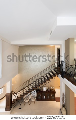 Stairs in modern home apartment