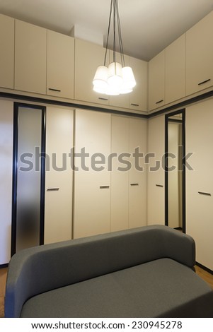 Modern closet room interior
