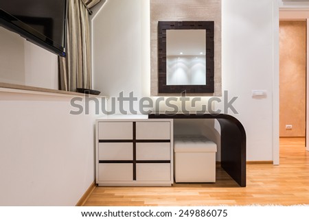 Dressing table in modern bedroom