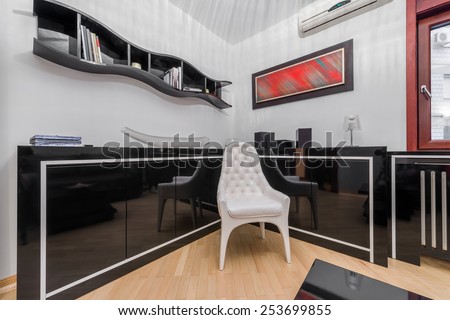Corner of a modern living room