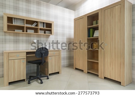 Interior of student (teenager) room - back to school