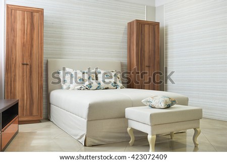 Bedroom furniture, bedroom interior