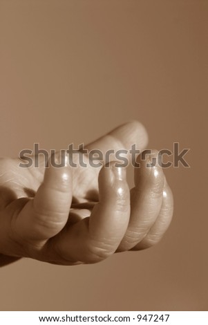Little Baby hand, reaching out, helping.