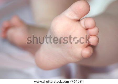 Little Blue Baby Feet. Focus on the foot in the front, foot in the back was kicking.