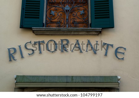 Beautiful Italian Restaurant sign (Ristorante) with room for your copy space underneath if needed..