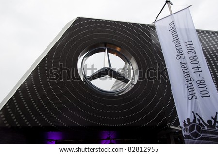 STUTTGART - AUGUST 14 : Mercedes-Benz logo at event \