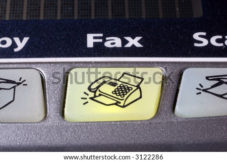 Fax Button Of Fax Machine