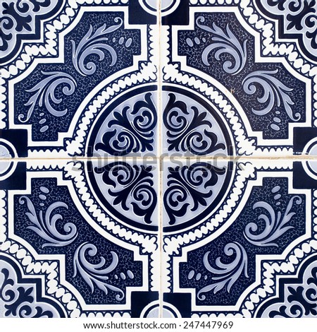 Azulejo is a form of Portuguese or Spanish painted, tin-glazed, ceramic tilework