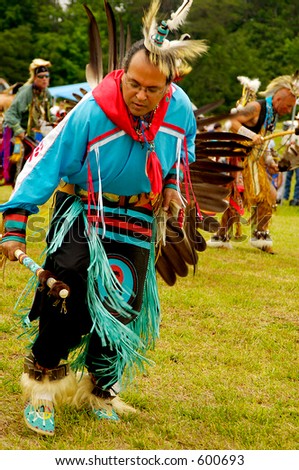 Native American Indian Ritual dance at Pow Wow