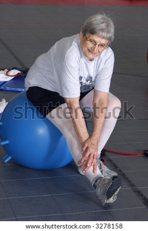 Senior Health and Fitness Leg Stretch