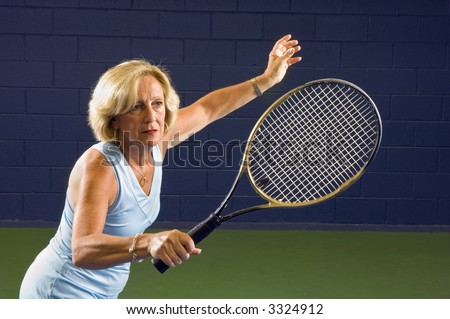 Senior Health and Fitness Tennis Volley