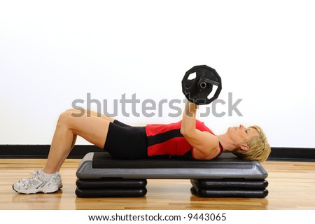 Health and Fitness Woman Weight Training