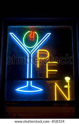 Neon Martini Sign