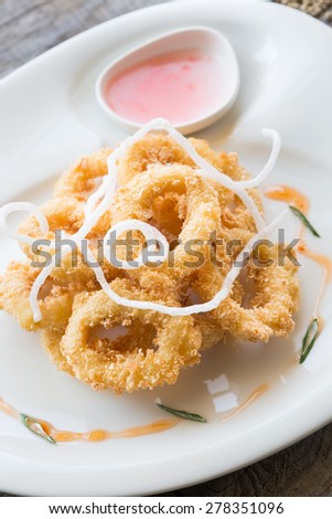Fried squid ring