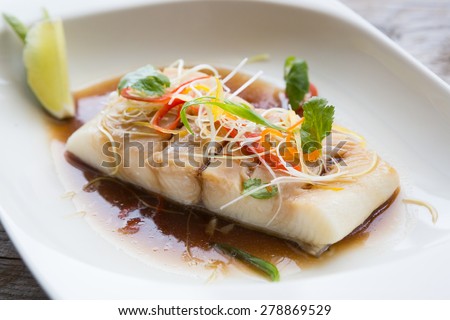 White fish fillet asian styled