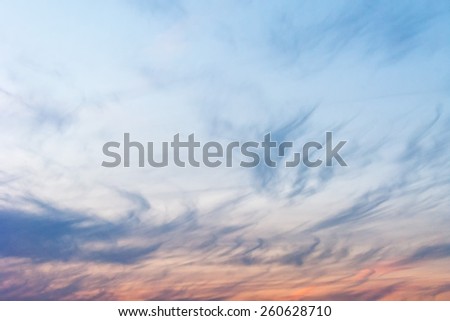 Bright sunset with cloudscape