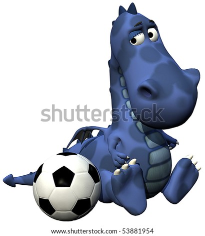 footballer dino baby blue dragon - lost the game