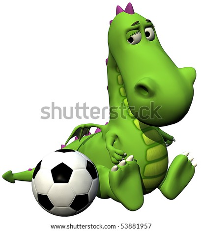 footballer dino baby green dragon - lost the game