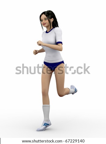 stock photo sport girl running