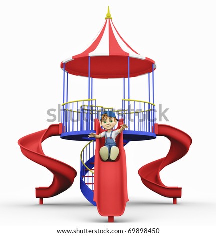 Cartoon Boy - Playground Stock Photo 69898450 : Shutterstock