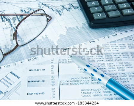 Showing business  report  concept of financial report
