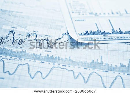 Showing business and financial report. Exchange