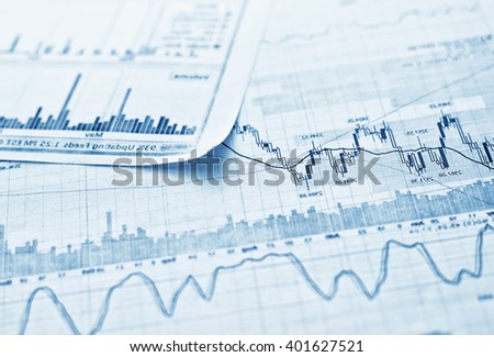 Showing business and financial report. Exchange.