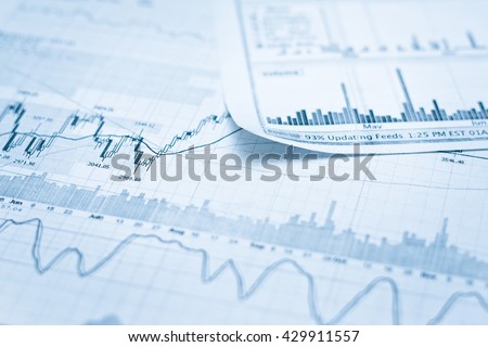 Showing business and financial report. Exchange