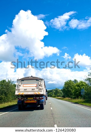 Road maintenance lorry by the roadside