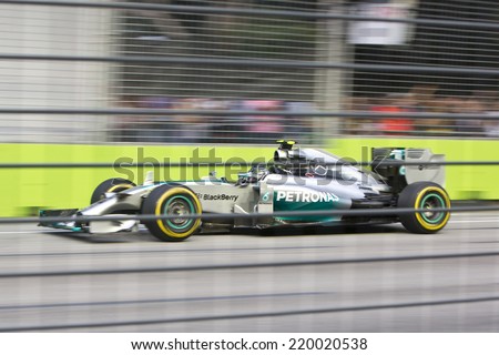 SINGAPORE - SEPTEMBER 20:  Nico Rosberg (Ger) Mercedes Mercedes. Formula One World Championship, Singapore Grand Prix, Marina Bay Street Circuit, Singapore 20th SEPT 2014