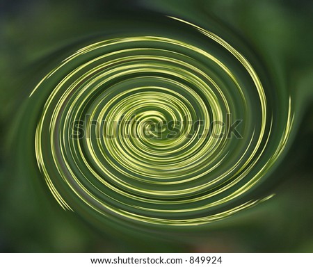 Abstract clipart: Twirls of different shades of green