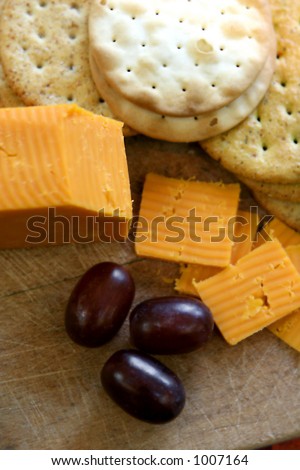 Cheese and biscuit, shallow DOF