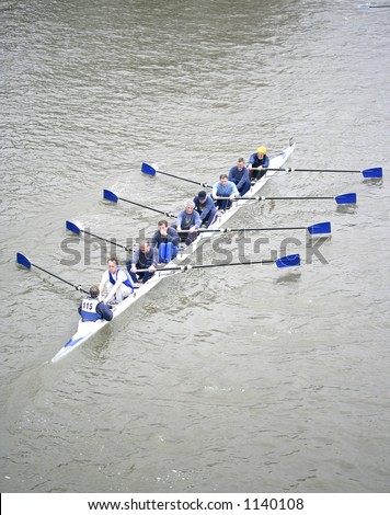 Rowing boat race at river Thames, London