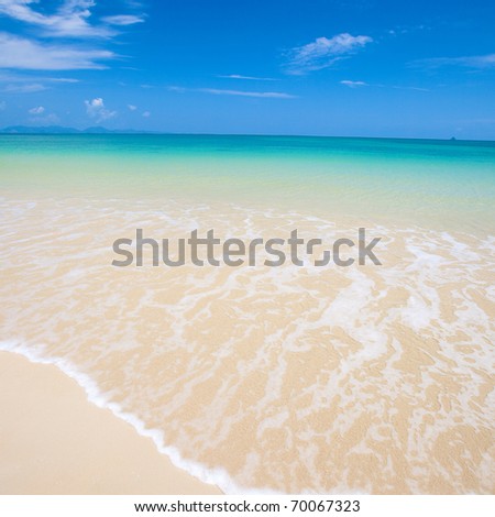 Beautiful ocean view of the sea with crystal clear water.