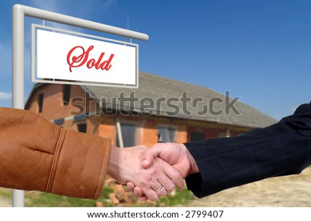 Handshake, business deal. Communication, commerce, real estate, corporate concept.