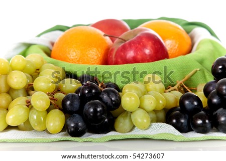 grapes oranges