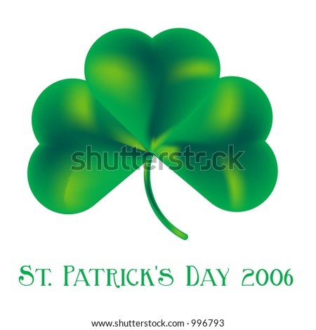Illustrated shamrock for the up coming St. Patrick\'s Day 2006.