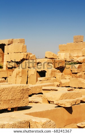 ruins in desert in egypt, africa