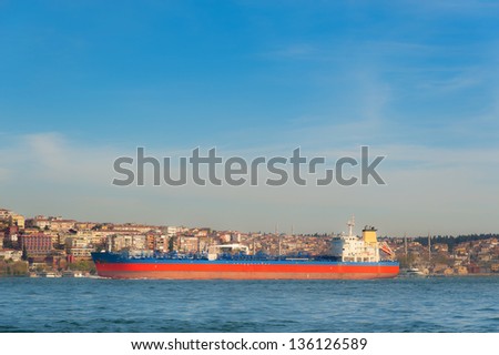Tanker at the Bosporus/Istanbul/Turkey