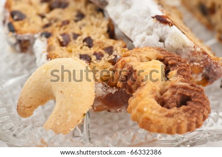 Fruit cake and cookies