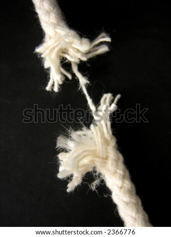Close up pictures of a hanging thread