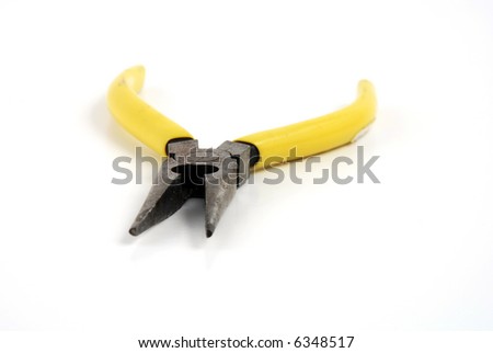 Pliers and wire cutters used for wire work in electronic equipment