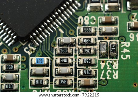 Pictures of boards with several electronic components and connectors