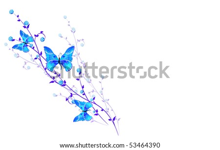 vlinders op geboortekaartje jongen? Stock-photo-butterflies-background-53464390