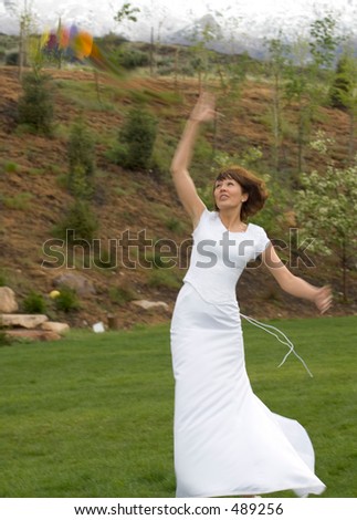 Bride Tossing Bouquet Stock Photo 489256 Shutterstock