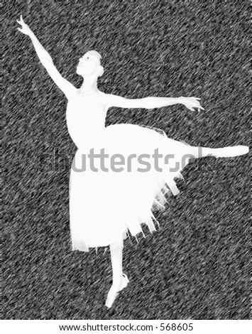 reverse silhouette of ballet dancer