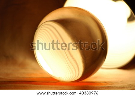 Working with light and glass (crystal) ball - Side light