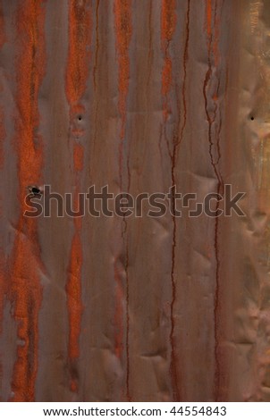 detail of corrugated metal wall in an industrial district of Portland Oregon