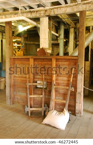 Old feed dolly in a feed and flour mill