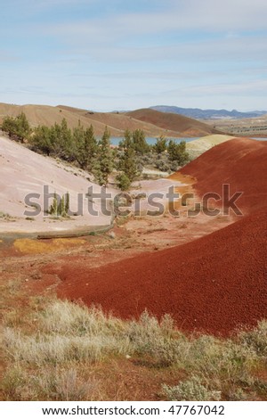 Views from Painted Cove Trail, Painted Hills Unit, John Day Fossil Beds National Monument, Oregon